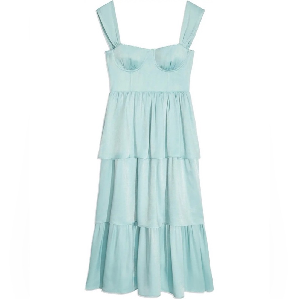 Brand New (NWT) WeWoreWhat Corset Tiered Midi Dress - Picture 4 of 11